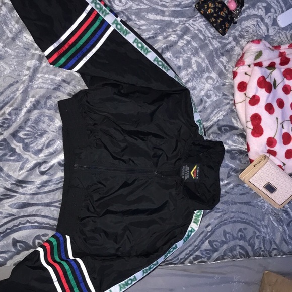 Pony/forever 21 collab cropped zip up jacket - Picture 2 of 4